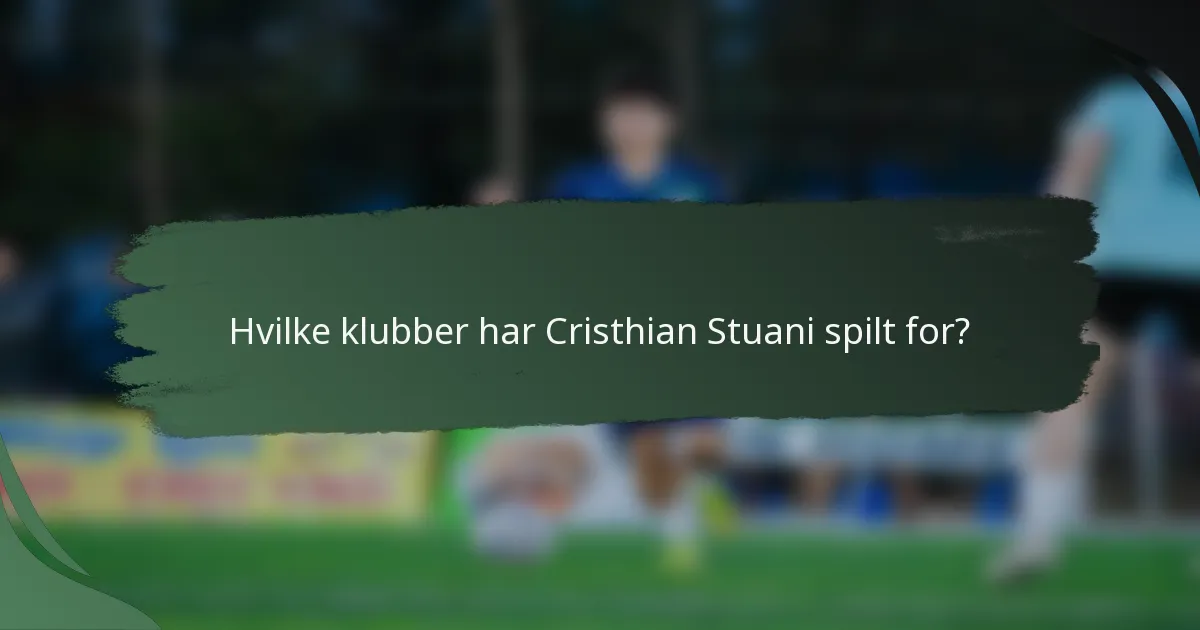 Hvilke klubber har Cristhian Stuani spilt for?