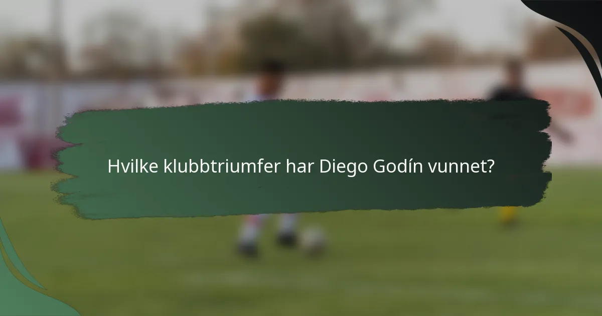 Hvilke klubbtriumfer har Diego Godín vunnet?